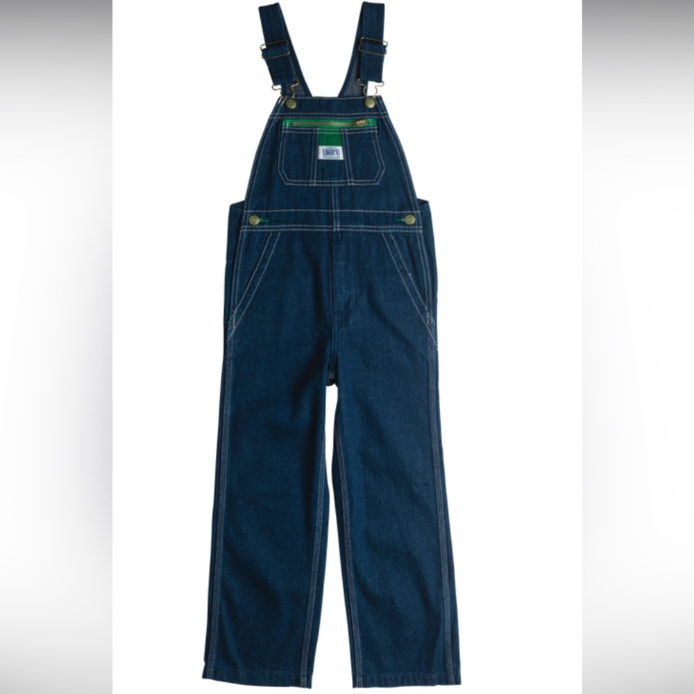 Kids Liberty denim overalls bibs size: 8R